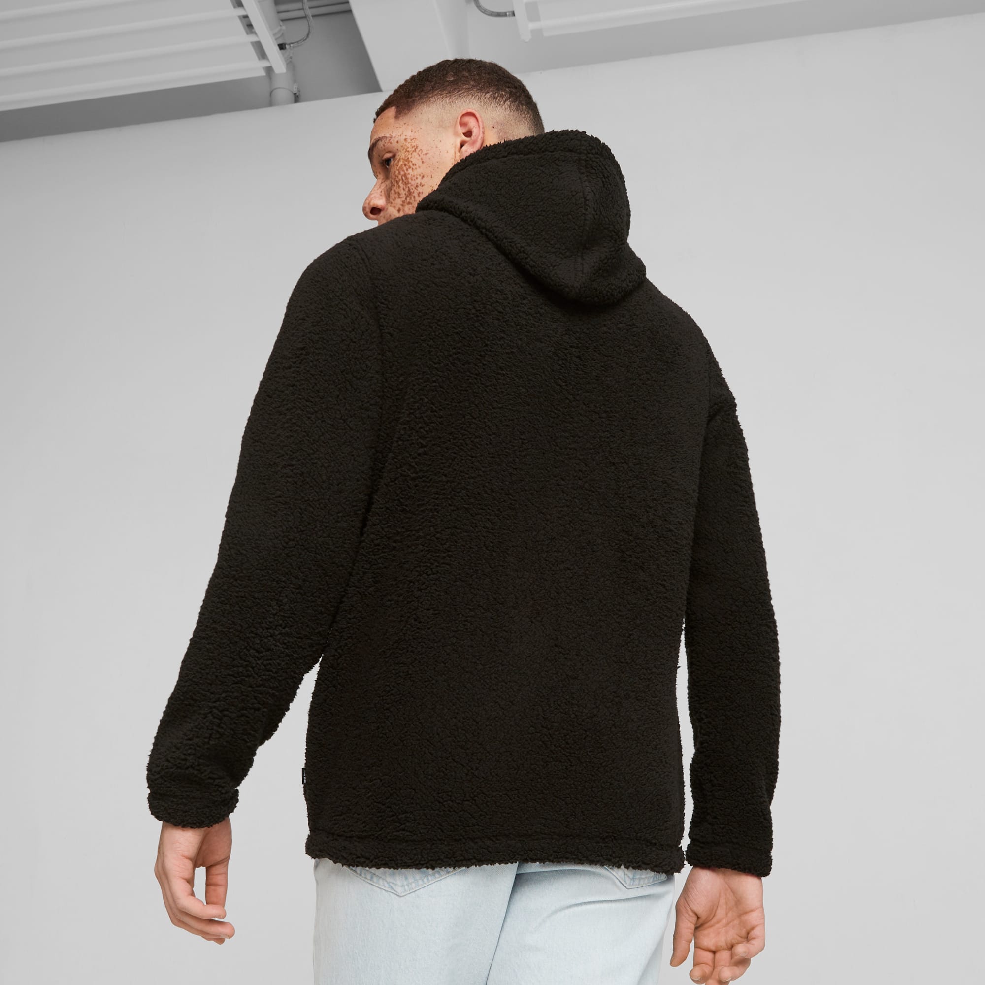 Puma men's full zip new arrivals sherpa hoodie